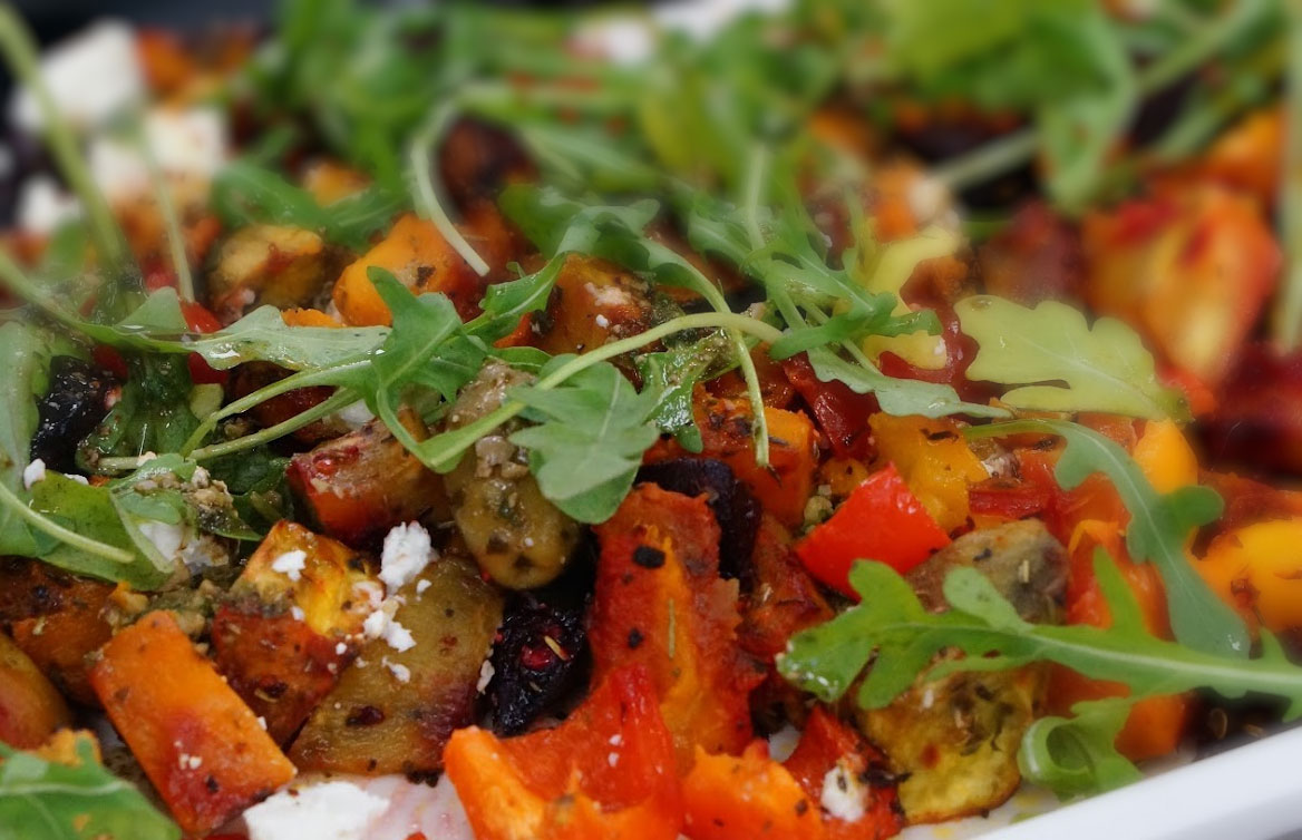 Roast Vegetable Salad in 20 minutes or less